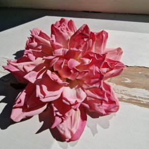 Pink/rosa georgine blomster pynt S