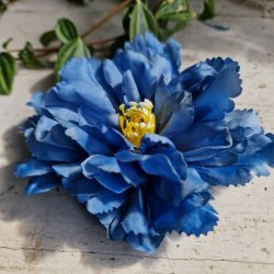 Bl peony blomster pynt S