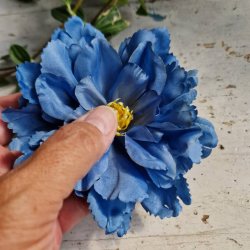 Bl peony blomster pynt S