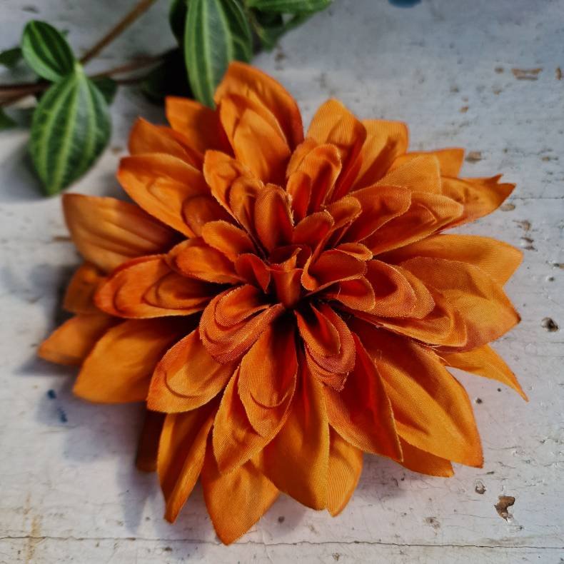 Orange mandarin georgine blomster pynt S