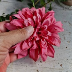 Pink georgine blomster pynt S