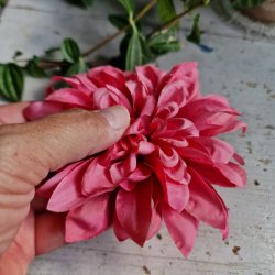 Pink georgine blomster pynt S