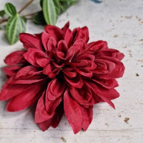 Mrkrd karmosin georgine blomster pynt S