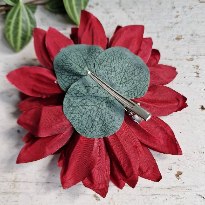 Mrkrd karmosin georgine blomster pynt S