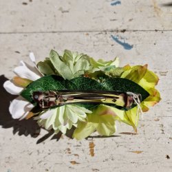 Grn/hvid blomster mix hrspnde 10 cm NO: 25