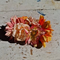 Orange blomster mix hrspnde 10 cm NO: 29