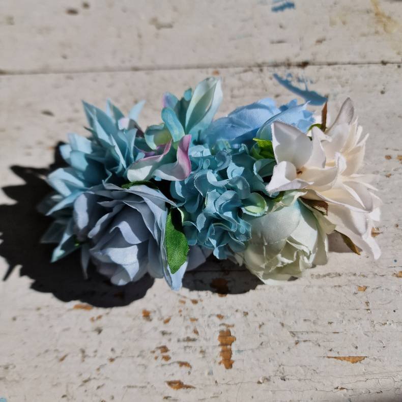 Bl/hvid blomster mix hrspnde 10 cm NO: 22