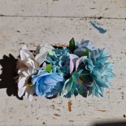 Bl/hvid blomster mix hrspnde 10 cm NO: 22