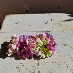 Lilla og rosa blomster mix hrspnde 10 cm NO: 17