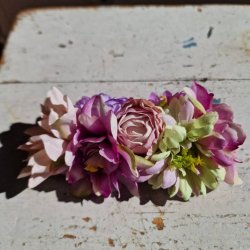 Lilla og rosa blomster mix hrspnde 10 cm NO: 17