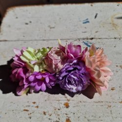 Lilla og rosa blomster mix hrspnde 10 cm NO: 17