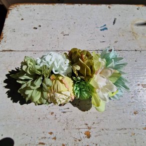 Grn/bl blomster mix hrspnde 10 cm NO: 31