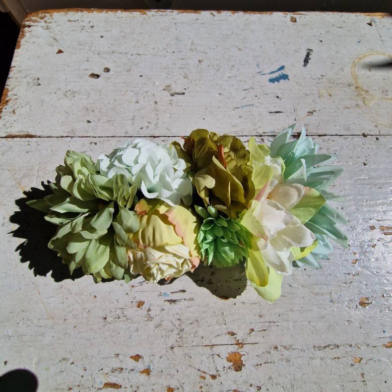 Grn/bl blomster mix hrspnde 10 cm NO: 31