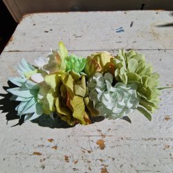 Grn/bl blomster mix hrspnde 10 cm NO: 31