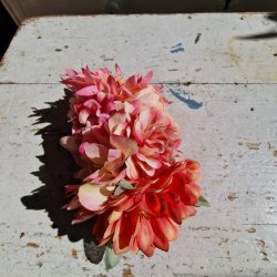 Orange/pink blomster mix hrspnde 10 cm NO: 32