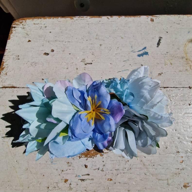 Bl/lilla blomster mix hrspnde 10 cm NO: 9