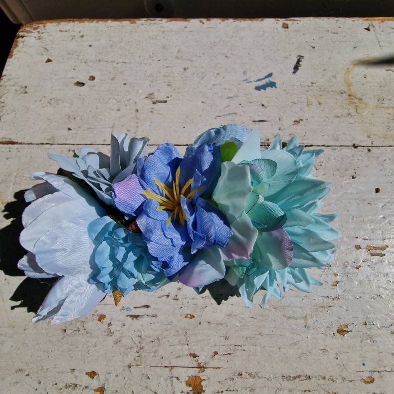 Bl/lilla blomster mix hrspnde 10 cm NO: 9