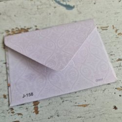 Kuvert lille lyslilla med pfugle