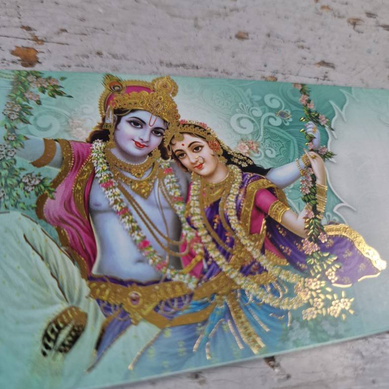 Kuvert med Shri Krishna og Radha