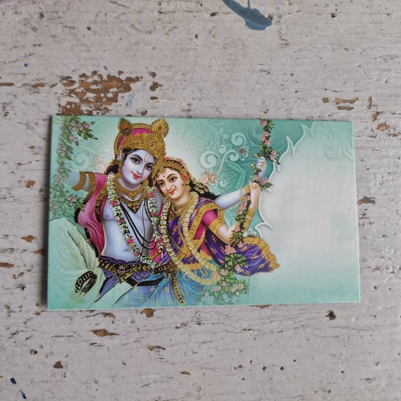 Kuvert med Shri Krishna og Radha