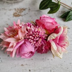 Pink blomster mix hrspnde 10 cm NO: 49