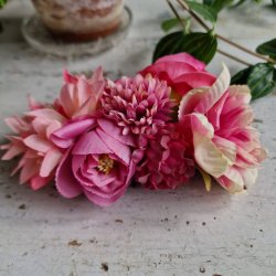 Pink blomster mix hrspnde 10 cm NO: 49