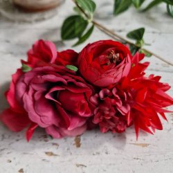 Rd mrk blomster mix hrspnde 10 cm NO: 52