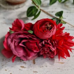 Rd mrk blomster mix hrspnde 10 cm NO: 52