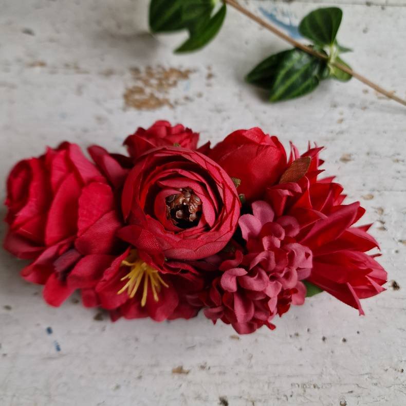 Rd mrk blomster mix hrspnde 10 cm NO: 43