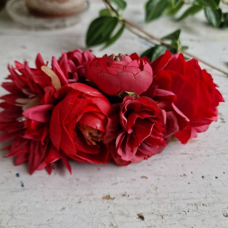 Rd mrk blomster mix hrspnde 10 cm NO: 43