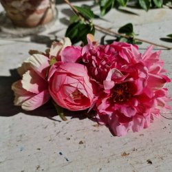 Pink blomster mix hrspnde 10 cm NO: 50