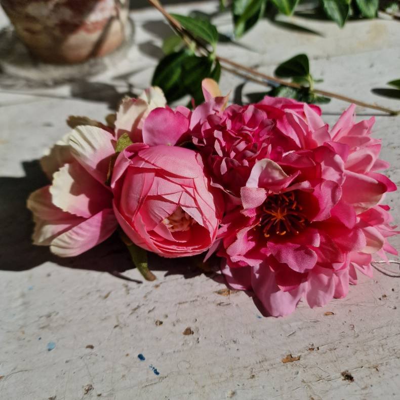 Pink blomster mix hrspnde 10 cm NO: 50