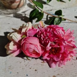 Pink blomster mix hrspnde 10 cm NO: 50