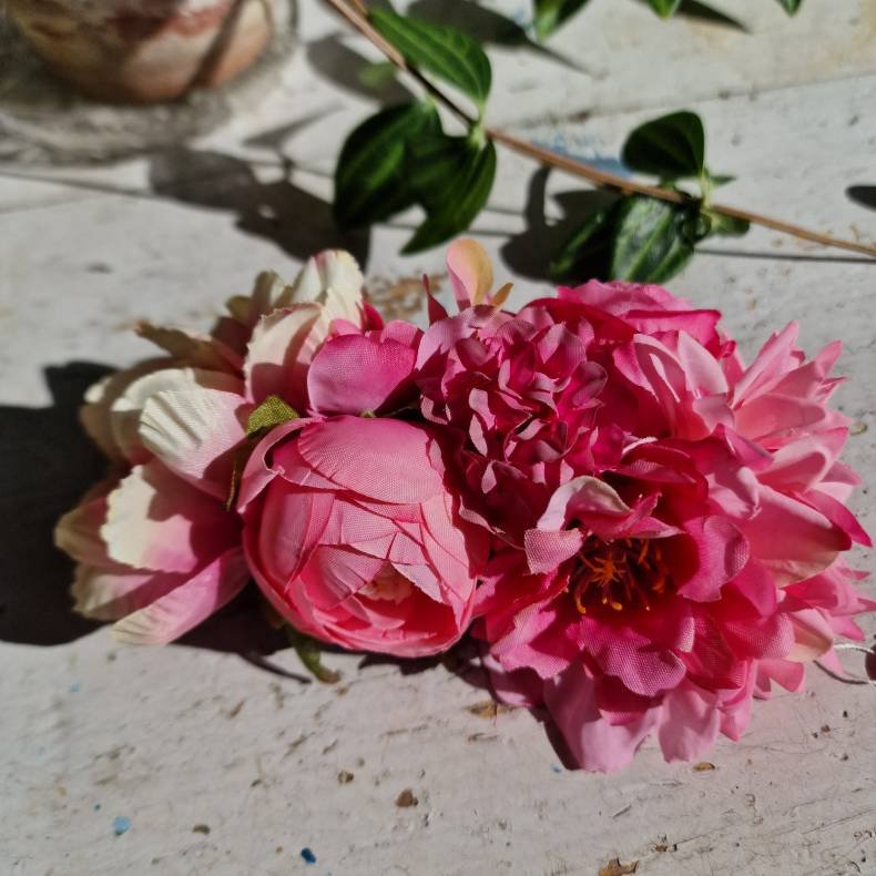 Pink blomster mix hrspnde 10 cm NO: 50