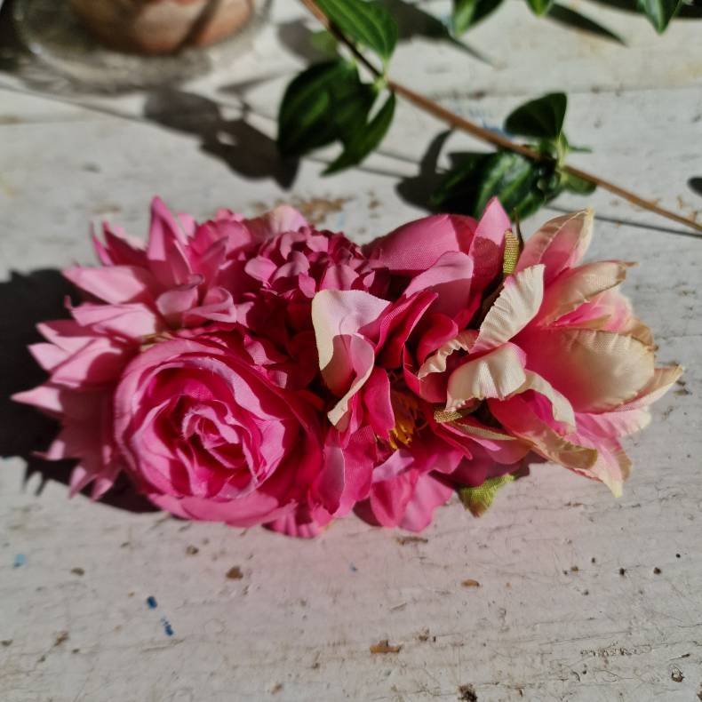 Pink blomster mix hrspnde 10 cm NO: 50