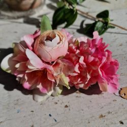 Pink og rosa blomster mix hrspnde 10 cm NO: 51