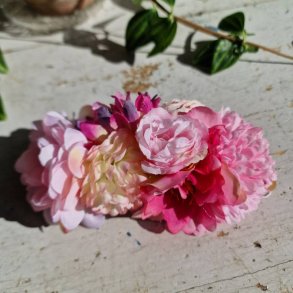 Rosa og pink blomster mix hrspnde 10 cm NO: 54