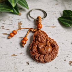 N�glering med Smilende Buddha � symbol p� gl�de og velstand