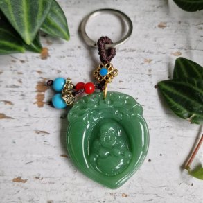 Buddha gr�n hjerte n�glering 