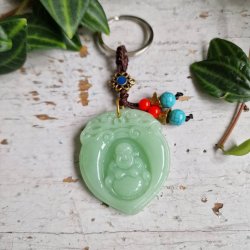  Lyse gr�n buddha n�glering