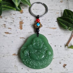 M�rke gr�n Buddha n�glering