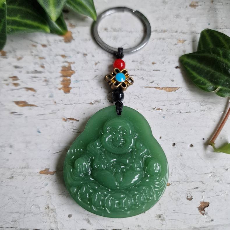 M�rke gr�n Buddha n�glering