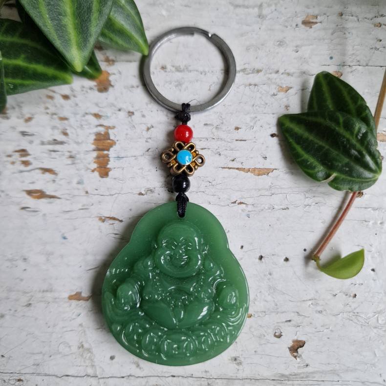 M�rke gr�n Buddha n�glering