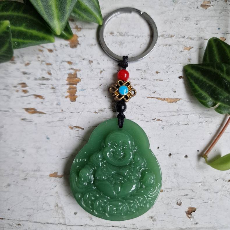 M�rke gr�n Buddha n�glering