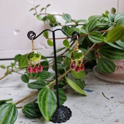 Boheme �reringe lux gr�n/pink