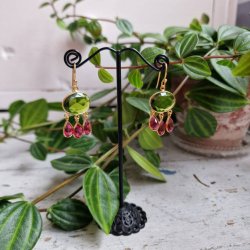 Boheme �reringe lux gr�n/pink