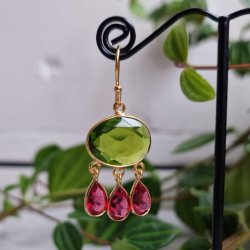 Boheme �reringe lux gr�n/pink