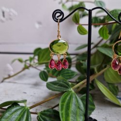 Boheme �reringe lux gr�n/pink