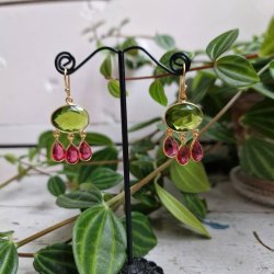 Boheme �reringe lux gr�n/pink