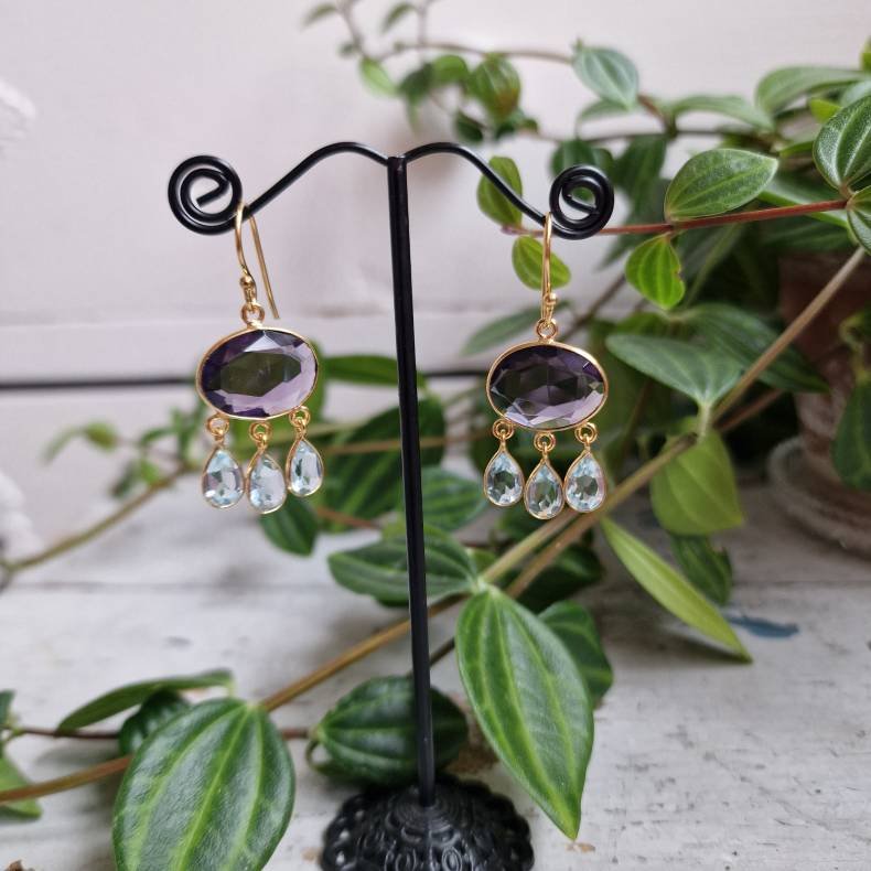 Boheme �reringe lux Lilla/aqua